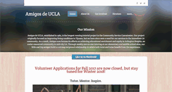 Desktop Screenshot of amigosdeucla.org