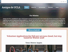Tablet Screenshot of amigosdeucla.org